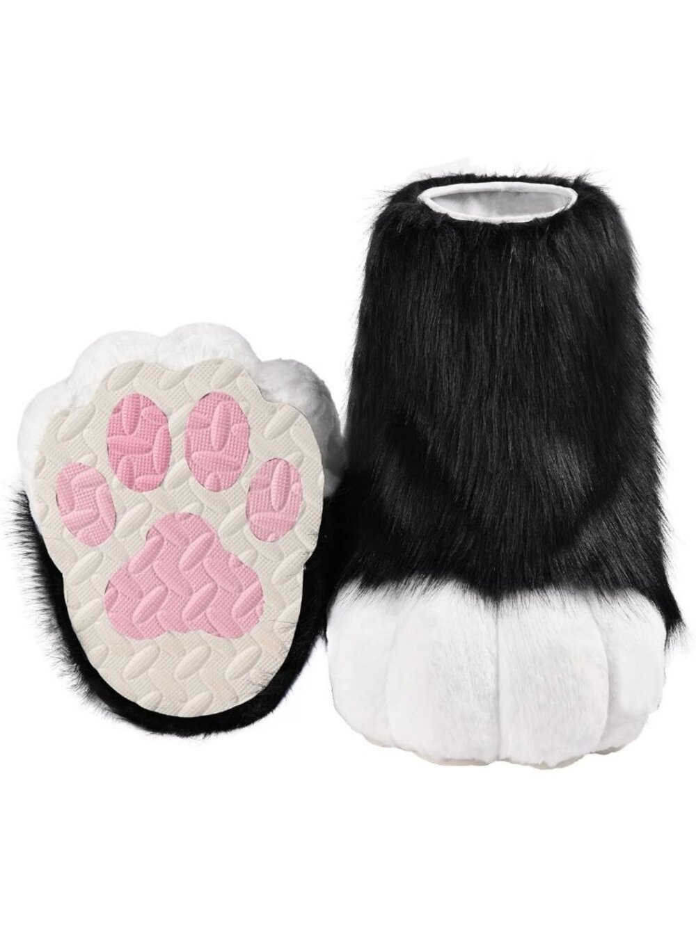 Furry Cat Paw Shoes for Adults - 40cm Tall, Non-Slip Cosplay & Halloween Feet